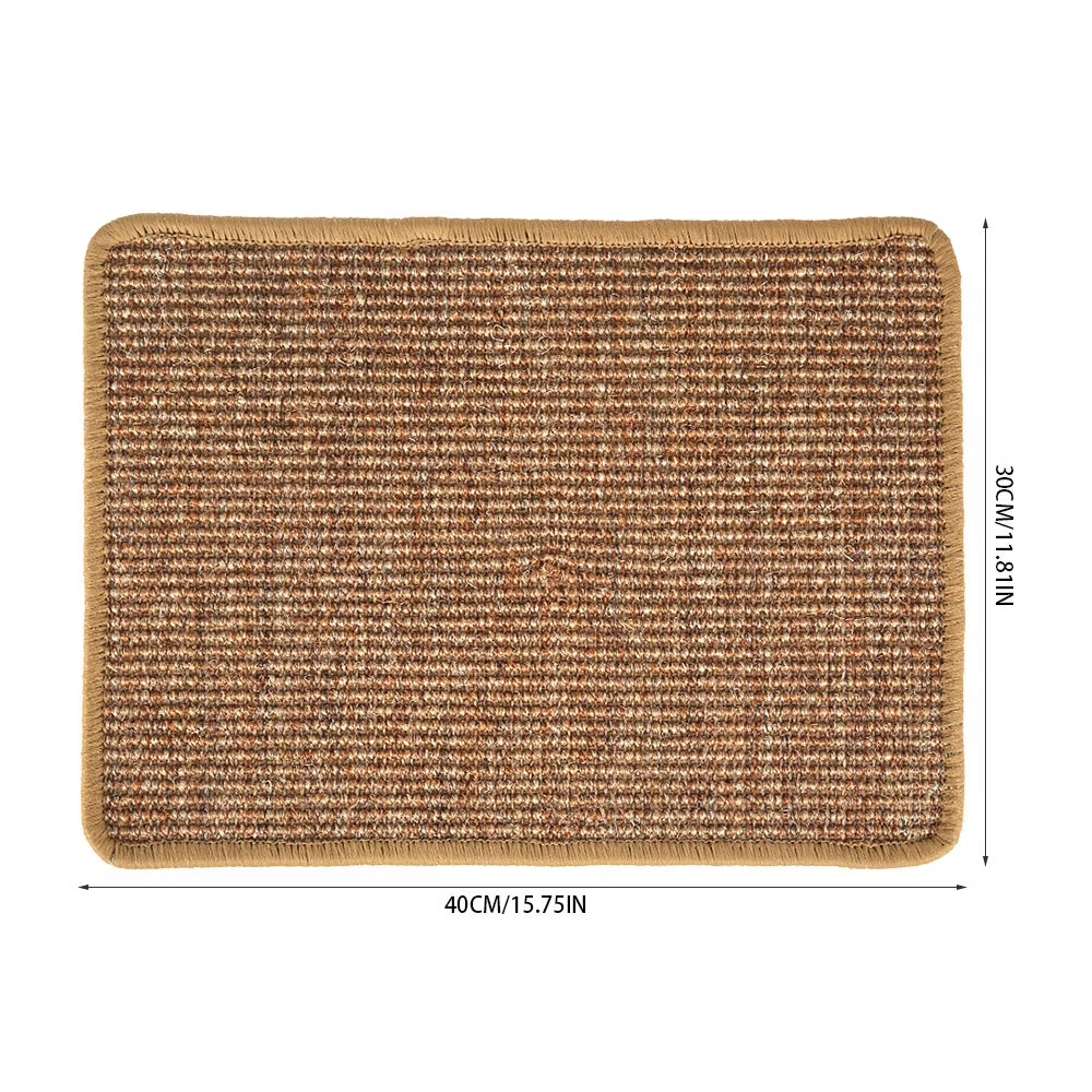 Cat Scratching Mat, Tough Natural Sisal Scratching Pad, Anti-Slip Cat Scratch Rug Sleeping Carpet, Superior Cat Claws Care Toy for Cat Grinding Claws and Protecting